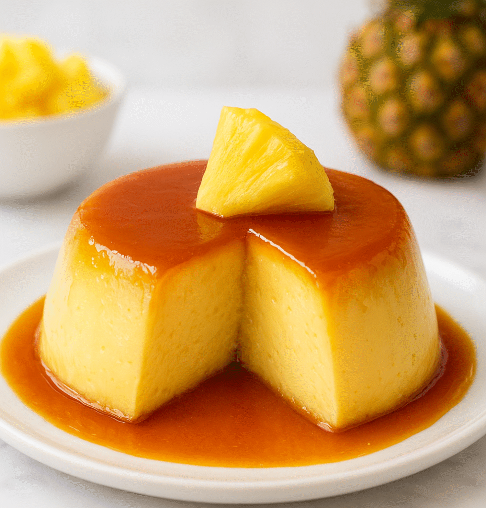 Receita de Pudim de Abacaxi Cremoso e Refrescante Receita de Pudim de Abacaxi Cremoso e Refrescante