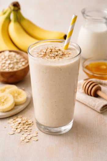 Vitamina de Banana com Aveia Saudável e Energética