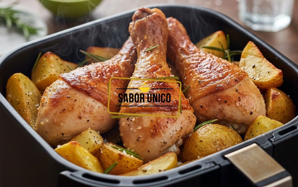 Coxa de Frango na Air Fryer Mais Suculenta Coxa de Frango na Air Fryer Mais Suculenta