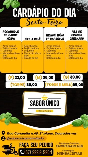 O Almoço de Sexta-Feira Está Pronto! 🍽️