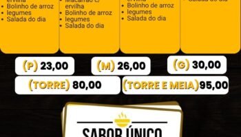 Cardápio de Segunda-Feira da Sabor Único Marmitaria 🍛